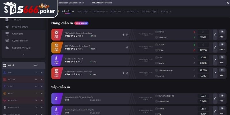 Khám phá sảnh E-sports Tại S666
